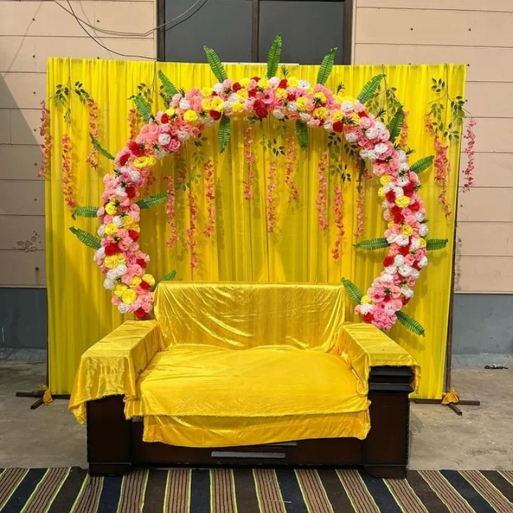 Festive Haldi Drapery